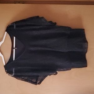 Maurices black lace dolman shirt